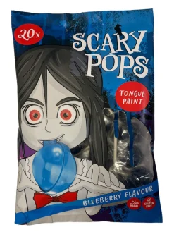 Voeding|Halloween|ohgreen Tongue painting blue lollipops