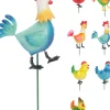 Decoratie|ohgreen Tuinprikker haan en kip 69cm