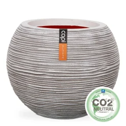 Kunststof|Ecocheques|ohgreen Vaas bol rib 62x48 ivoor