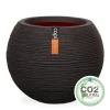 Kunststof|Ecocheques|ohgreen Vaas bol rib 62x48 zwart