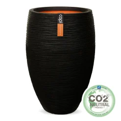 Kunststof|Ecocheques|ohgreen Vaas deluxe rib 56x84 zw