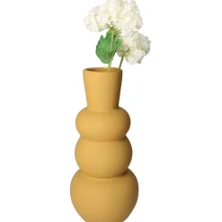 Potten En Vazen|ohgreen Vaas dolomiet oker 14x14x29.5cm