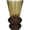 Potten En Vazen|ohgreen Vaas glas bruin 12x12x22.5cm