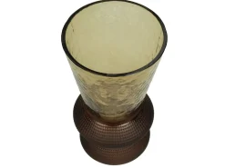 Potten En Vazen|ohgreen Vaas glas bruin 12x12x22.5cm