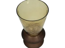 Potten En Vazen|ohgreen Vaas glas bruin 15.5x15.5x30cm