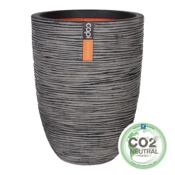 Kunststof|Ecocheques|ohgreen Vaas laag rib 46x58 antr
