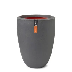Kunststof|ohgreen Vaas laag smooth 26x36 d.grijs