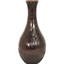 Potten En Vazen|Ecocheques|ohgreen Vaas recycled glas bruin 34x34x75cm