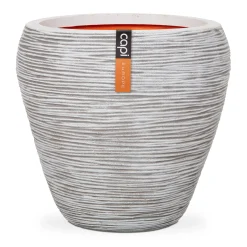 Kunststof|Ecocheques|ohgreen Vaas taps rond rib 42x38 ivoor