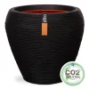 Kunststof|Ecocheques|ohgreen Vaas taps rond rib 42x38 zwart