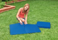 Zwemmen|ohgreen Vloerbeschermer blauw 50x50cm, 8 stuks