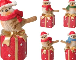 Kerstdecoratie|ohgreen Vogel op cadeaudoos