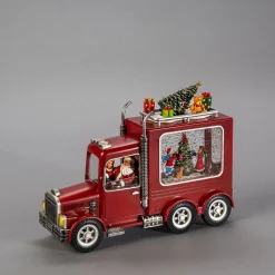 Deco Verlichting Binnen|ohgreen Waterspinner truck met kerstman led warmwit voor binnen