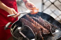 Accessoires En Onderhoud|ohgreen WEBER DELUXE MULTIFUNCTIONELE VLEESHOUDER RVS