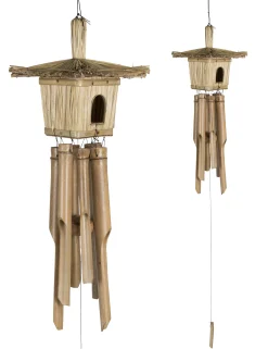 Decoratie|ohgreen Windchime birdhouse d15h45