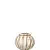 Sfeermakers|ohgreen Windlicht bol gl tr/gd s (11x11x9.5cm)