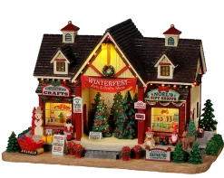 Lemax Kerstdorpen|ohgreen Winterfest arts & crafts show, met 4.5v adapter