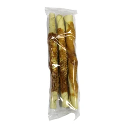 Werelddierendag|Hond Voeding|ohgreen Witte buffelhuid rollsticks 28cm met kip 3-pack
