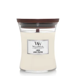 Geuren|ohgreen Woodwick Geurkaars linen medium