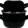 Koken|ohgreen Zwarte mosselpot Ø18 cm geschikt voor inductie